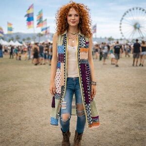 Anthropologie Everyway Sleeveless Patchwork Collar Buttondown Shirt Dress Small